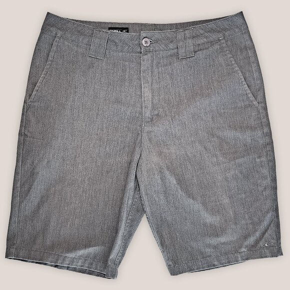O'NEILL Gray Chino Flat Front Shorts Relaxed Fit 21" Length - Picture 1 of 6